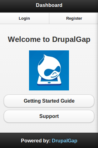 DrupalGap Dashboard